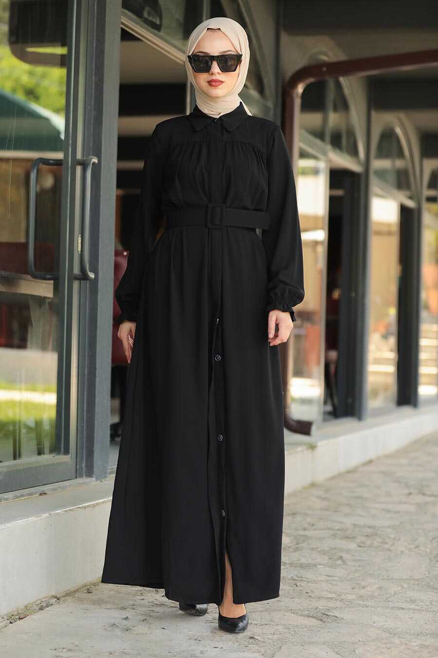 Black Hijab Daily Dress 12580S - Neva-style.com