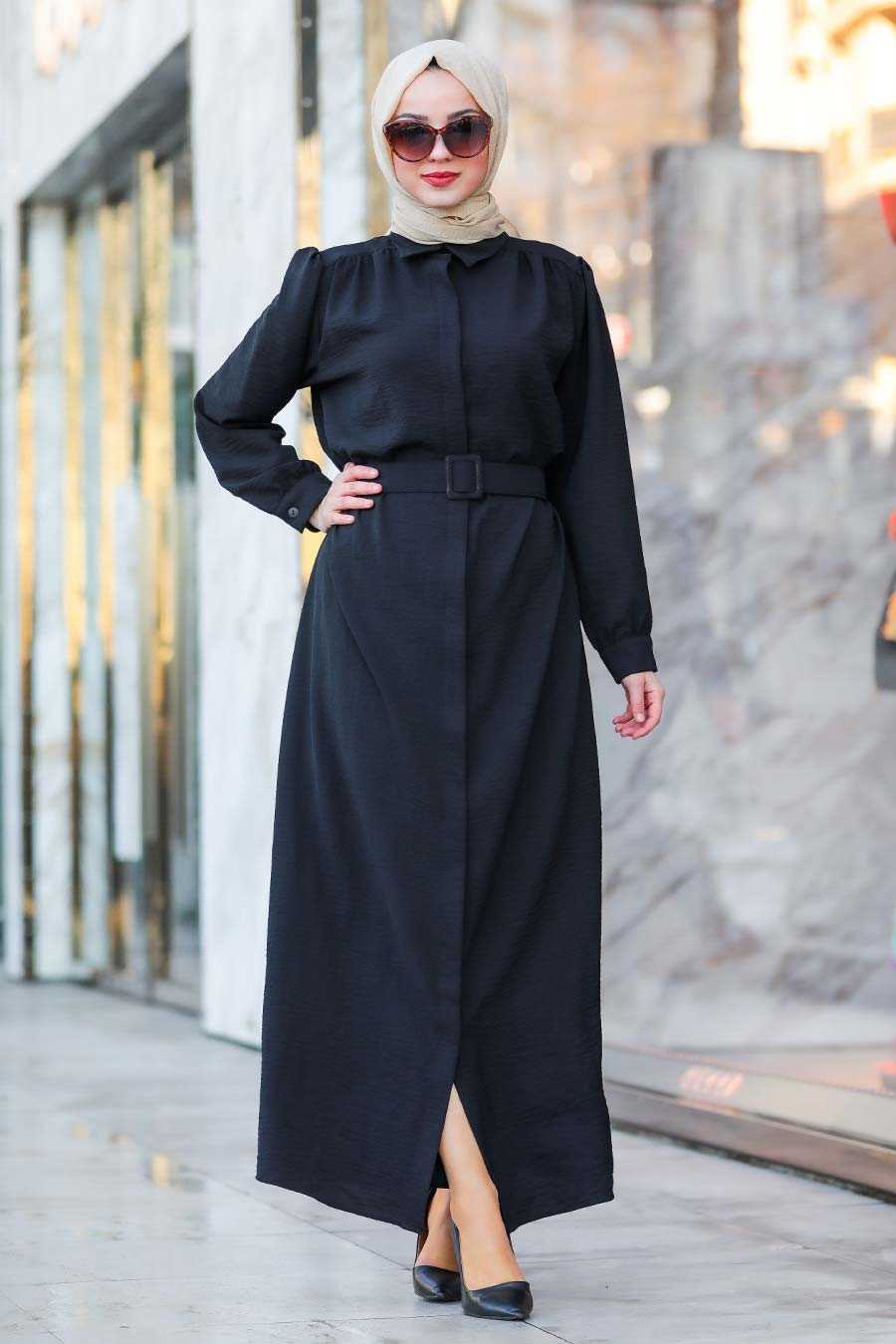 Black Hijab Dress 10062S - Neva-style.com