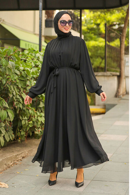 Black Hijab Dress 1273S - Neva-style.com