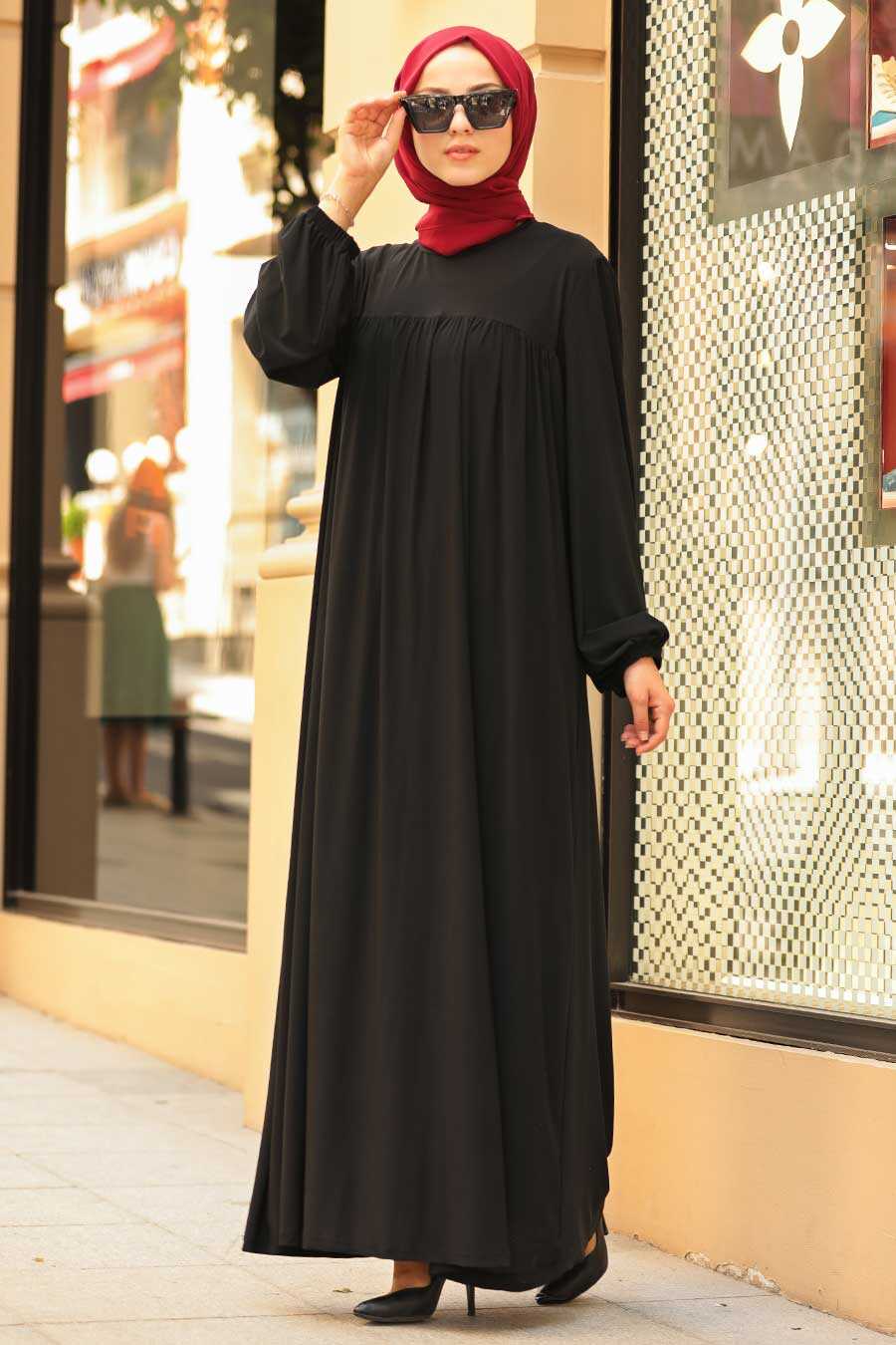Black Hijab Dress 5174S - Neva-style.com