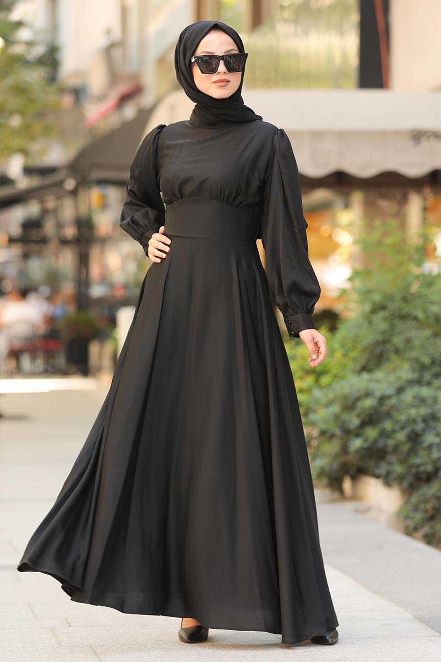 Black Hijab Evening Dress 11087S - Neva-style.com