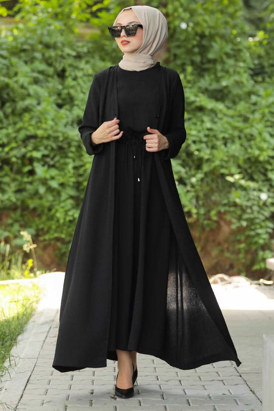 Black Hijab Jumpsuit 1295S - Neva-style.com
