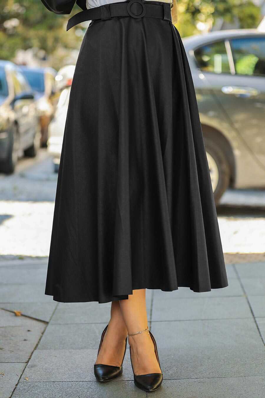 Black Hijab Skirt 1288S - Neva-style.com