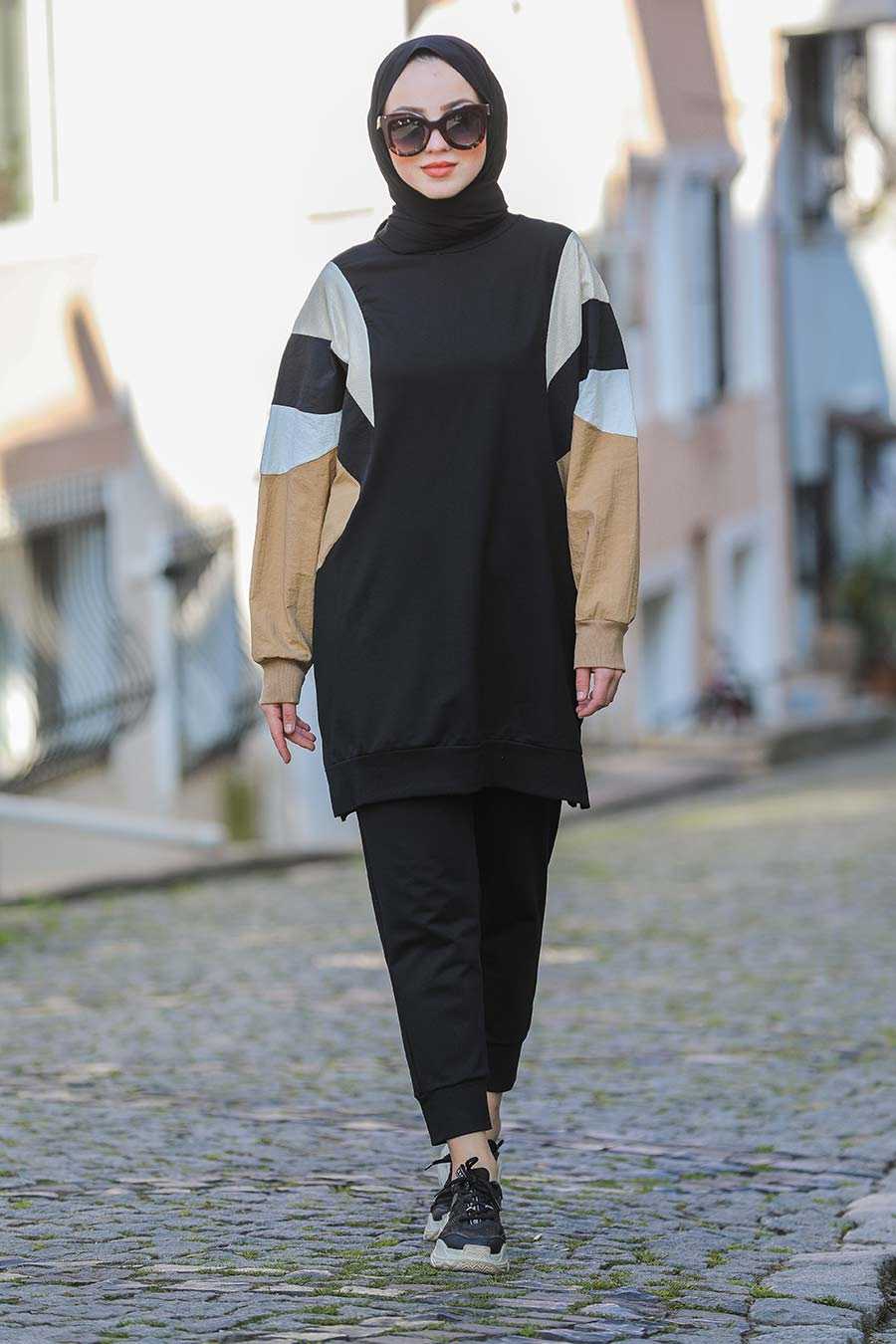 Black Hijab Tunic 30256S - Neva-style.com