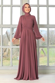 Brown Hijab Evening Dress 54380KH - Neva-style.com