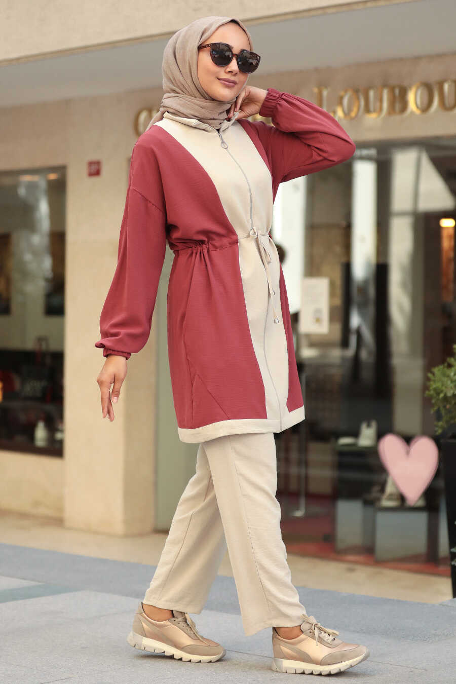 Cherry Hijab Suit 1278VSN - Neva-style.com