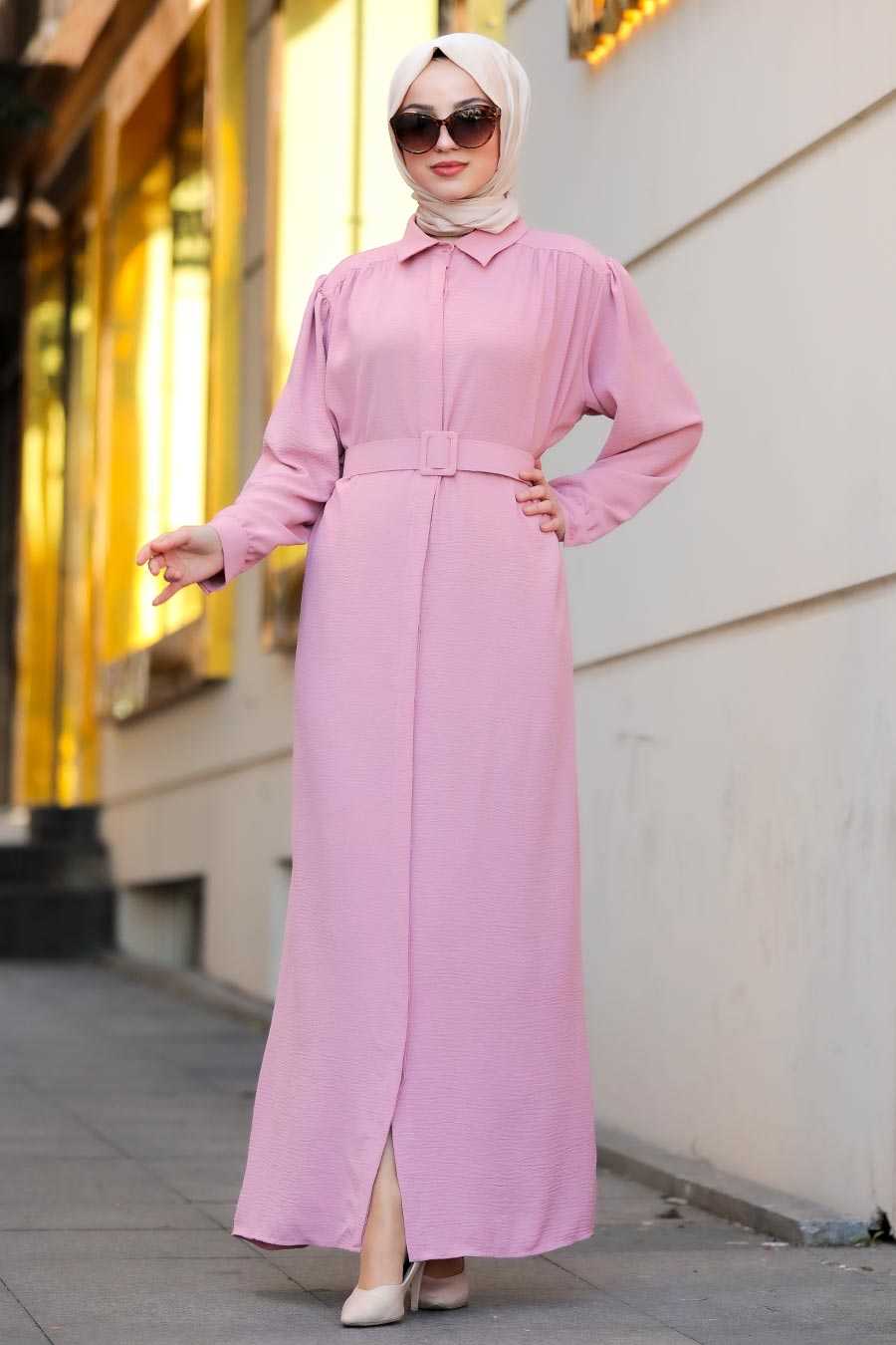 Dusty Rose Hijab Dress 10062GK - Neva-style.com