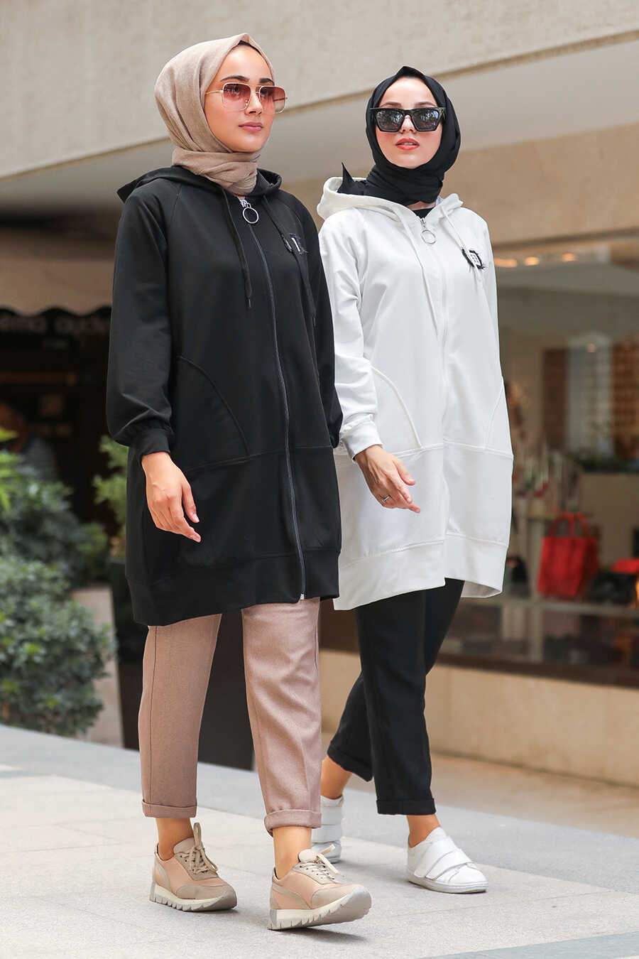 Ecru Hijab Sweatshirt 6165E - Neva-style.com