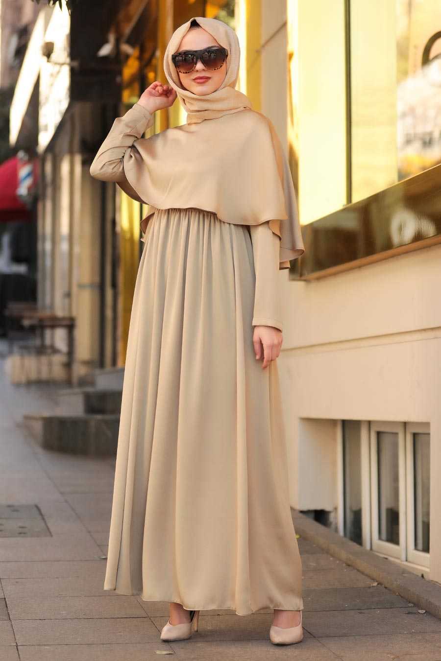 Gold Hijab Dress 4140GOLD - Neva-style.com