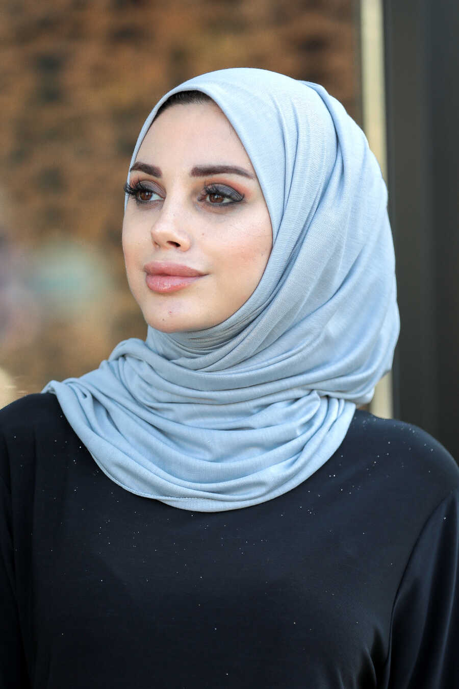 Grey Hijab Shawl 7528GR - Neva-style.com