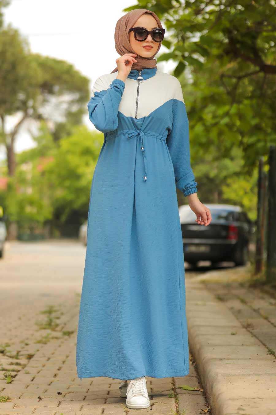 İndigo Blue Hijab Daily Dress 10132IM - Neva-style.com