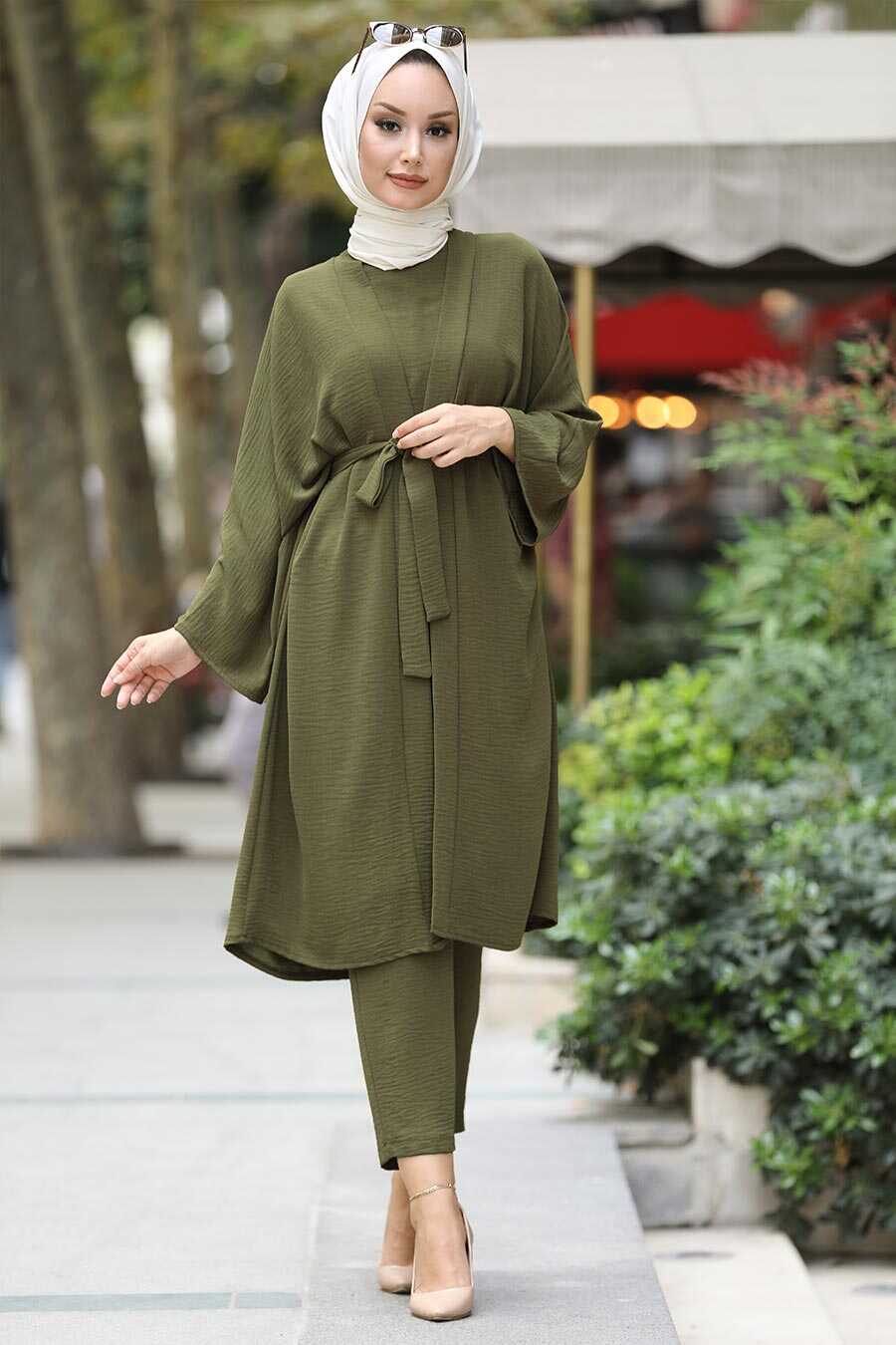 Khaki Hijab Suit 51630hk Neva