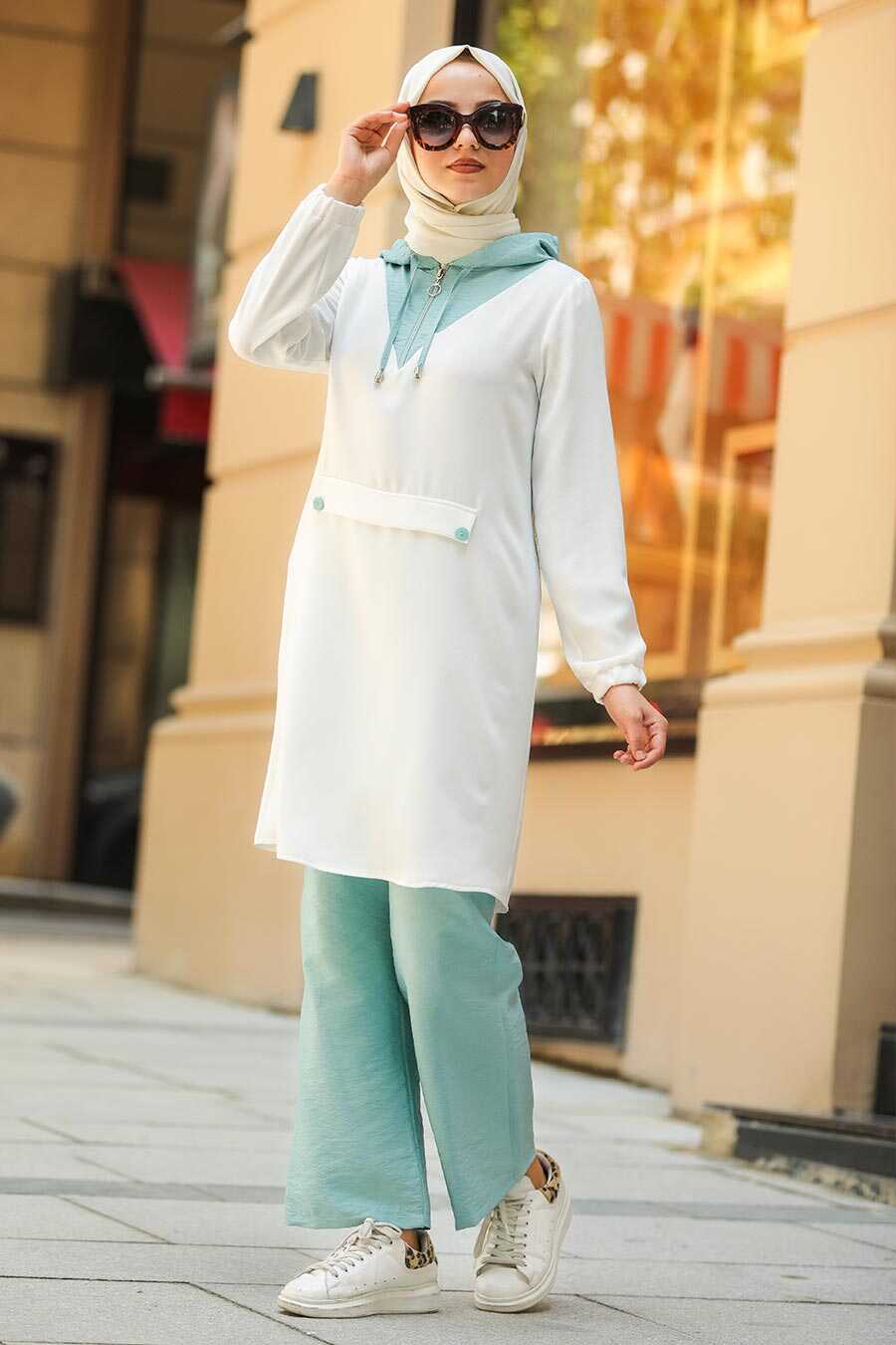 Mint Hijab Casual Suit 10201MINT - Neva-style.com