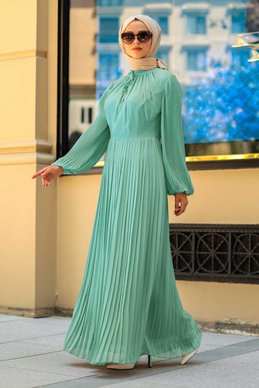 Mint Hijab Dress 2411MINT - Neva-style.com