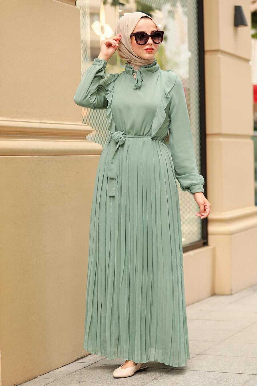Mint Hijab Dress 2413MINT - Neva-style.com