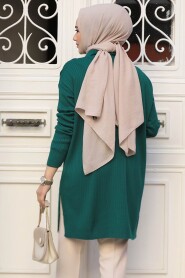 Modest Emerald Green Knitwear Tunic 65903ZY - 3