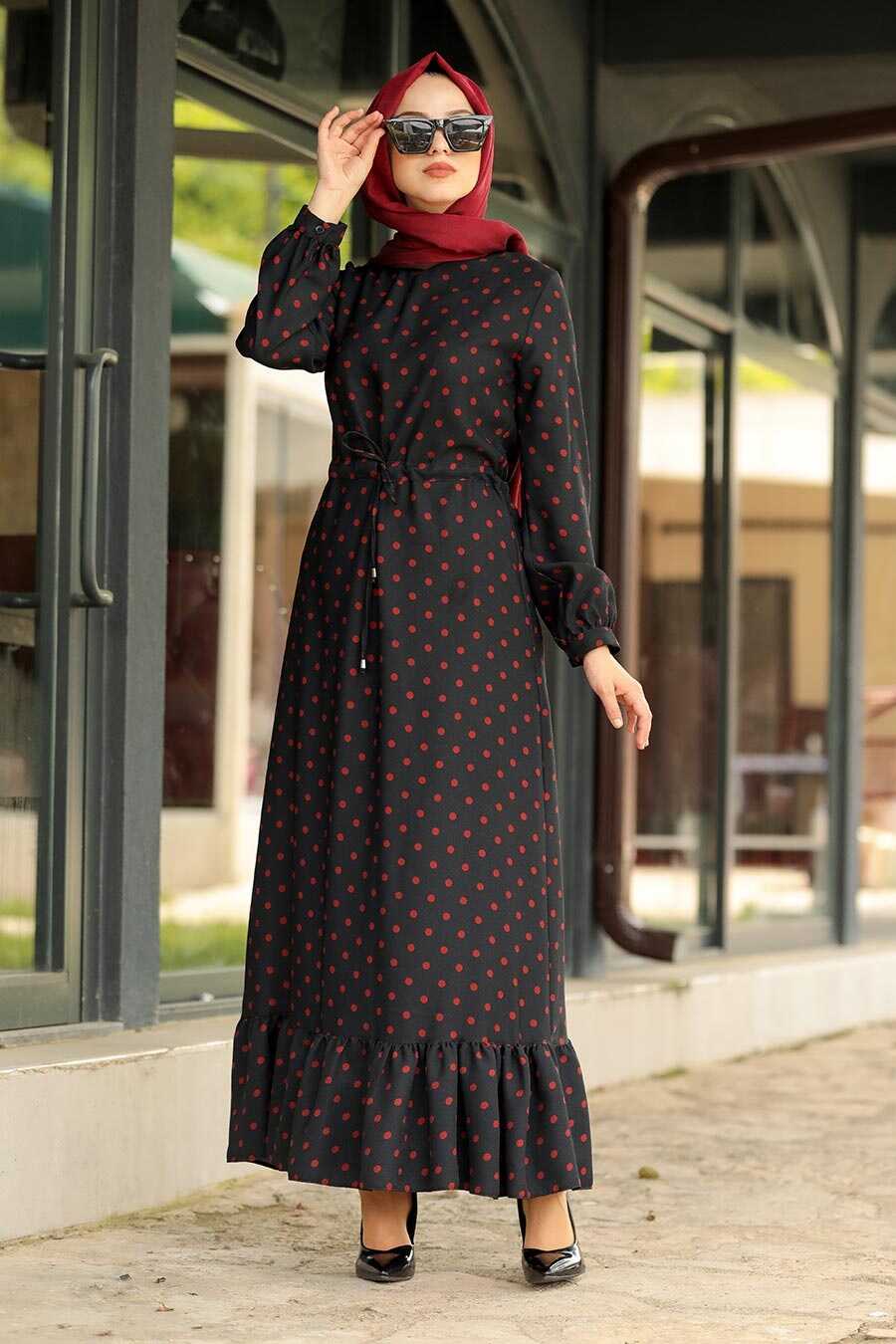 Navy Blue Hijab Dress 5455L - Neva-style.com