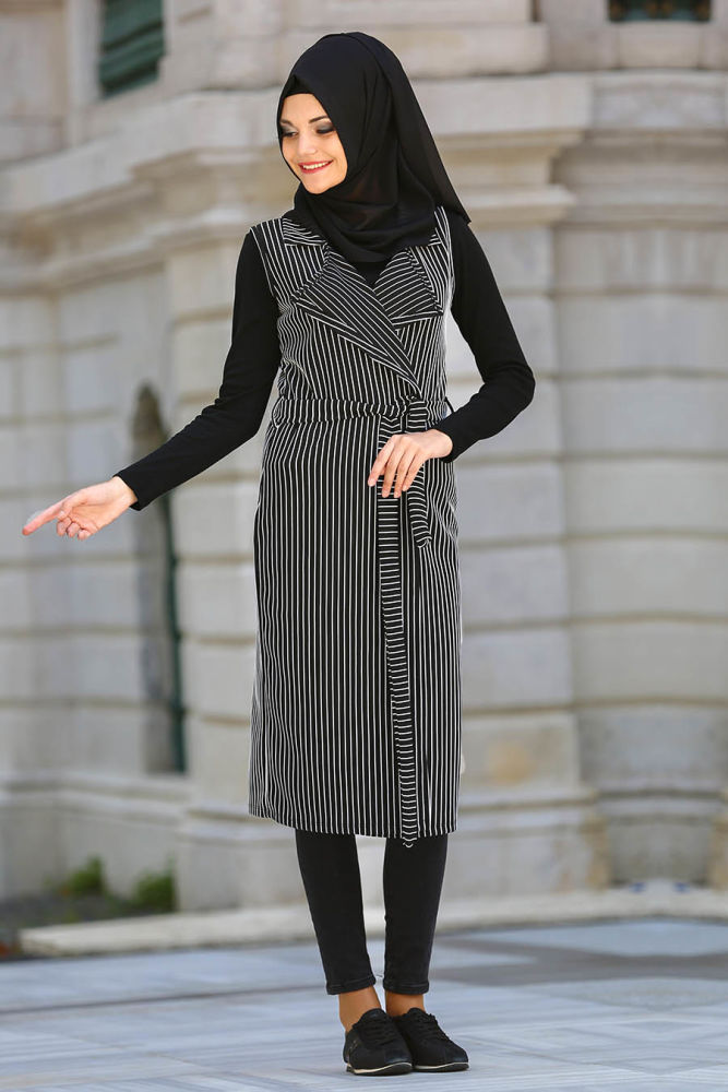 Neva Style - Black Hijab Vest 40838S - Neva-style.com