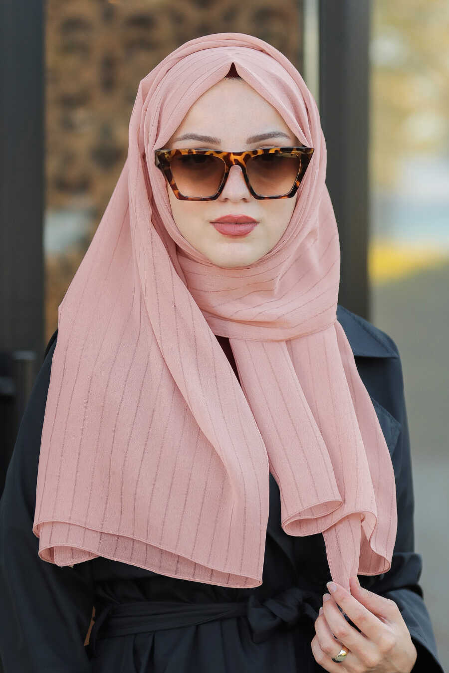 Pink Hijab Shawl 7549P