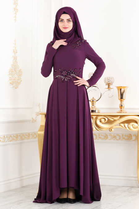 maroon purple dress